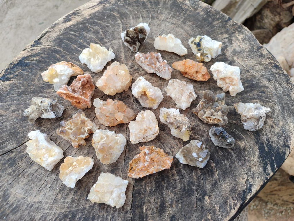Natural Golden Limonite Quartz Clusters x 70 From Solwezi, Zambia - Toprock Gemstones and Minerals 