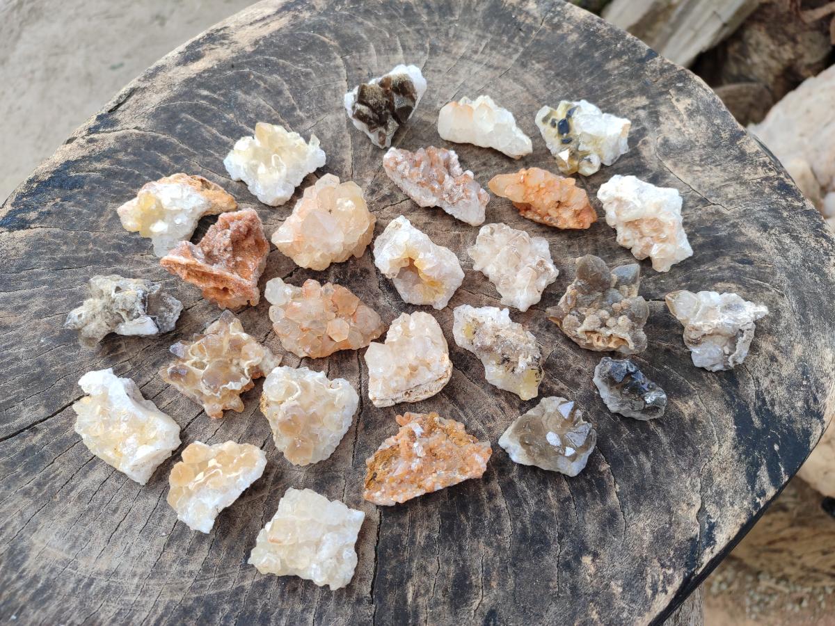 Natural Golden Limonite Quartz Clusters x 70 From Solwezi, Zambia - Toprock Gemstones and Minerals 