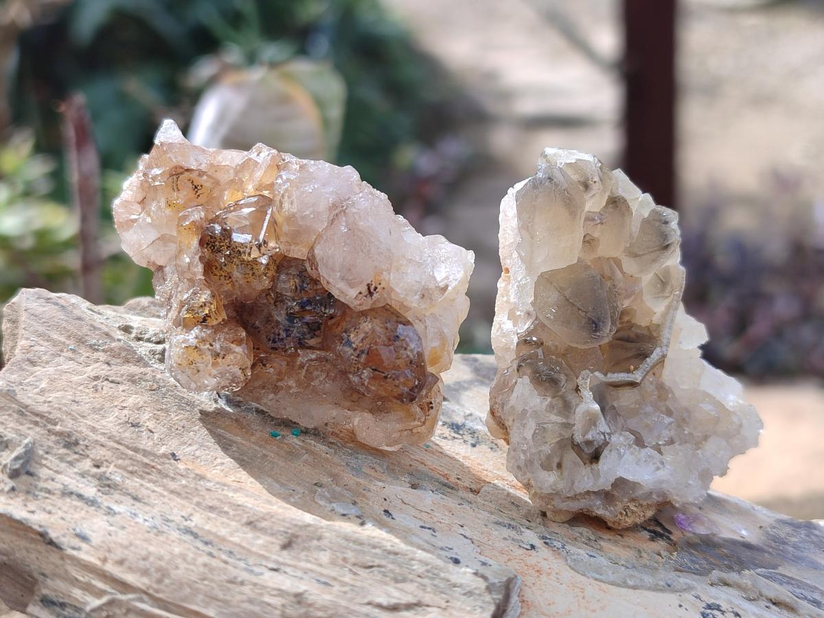Natural Golden Limonite Quartz Clusters x 70 From Solwezi, Zambia - Toprock Gemstones and Minerals 