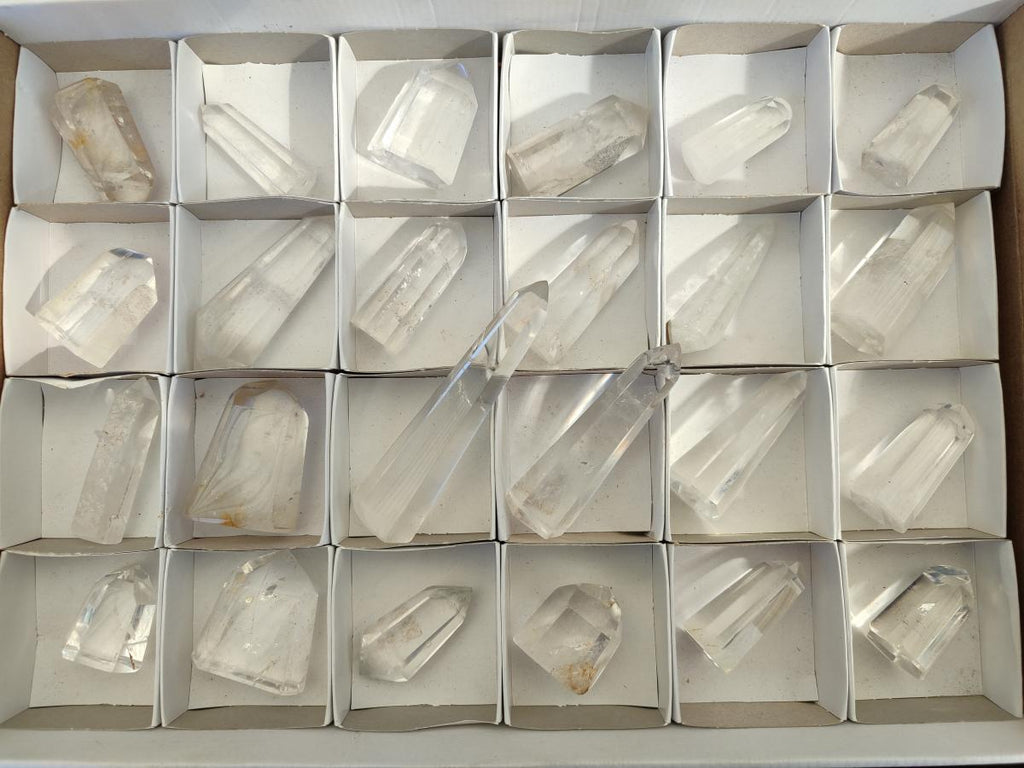 Polished Clear Quartz Crystals x 24 From Madagascar - Toprock Gemstones and Minerals 