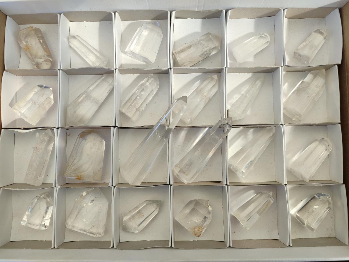 Polished Clear Quartz Crystals x 24 From Madagascar - Toprock Gemstones and Minerals 