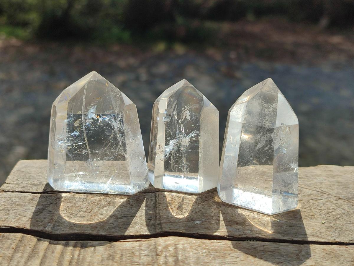 Polished Clear Quartz Crystals x 24 From Madagascar - Toprock Gemstones and Minerals 
