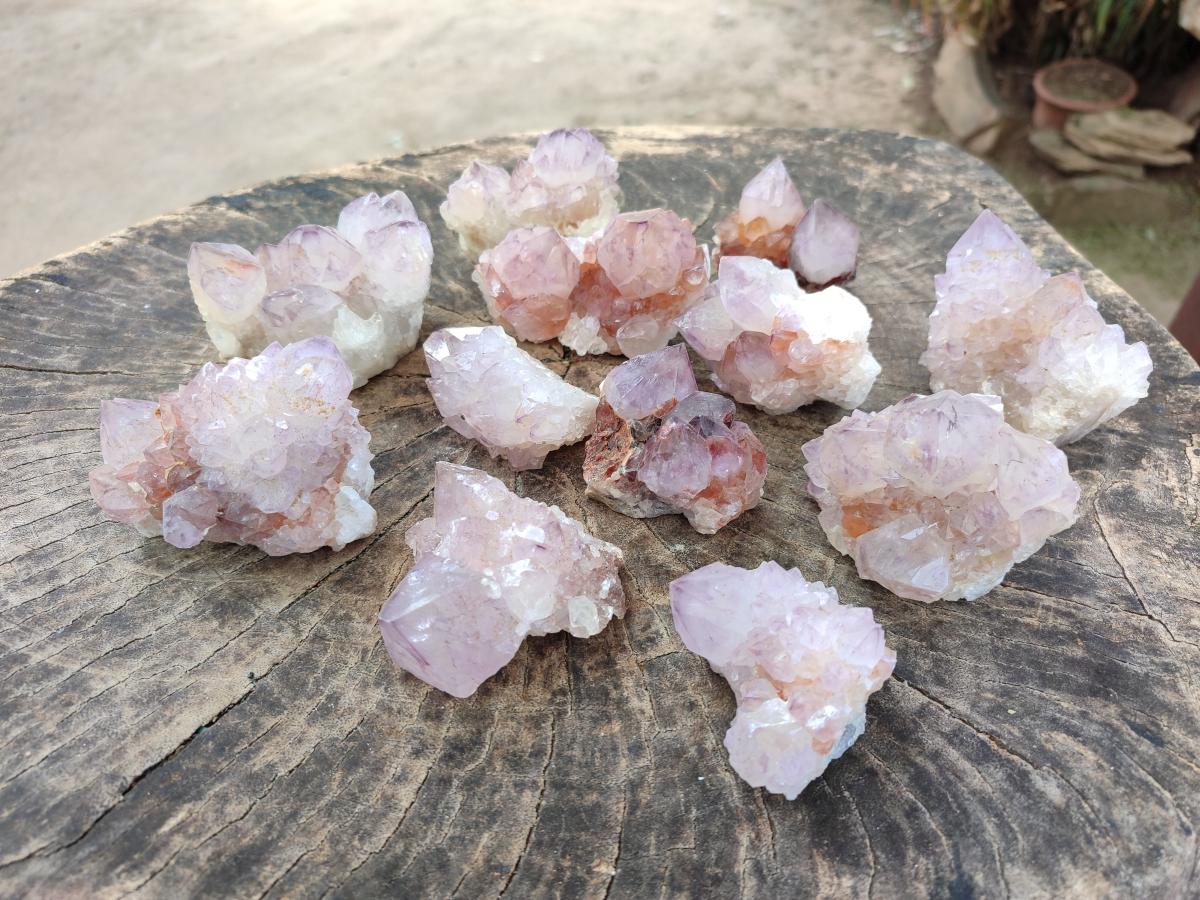 Natural Spirit Amethyst Clusters x 12 From Boekenhouthoek, South Africa - Toprock Gemstones and Minerals 
