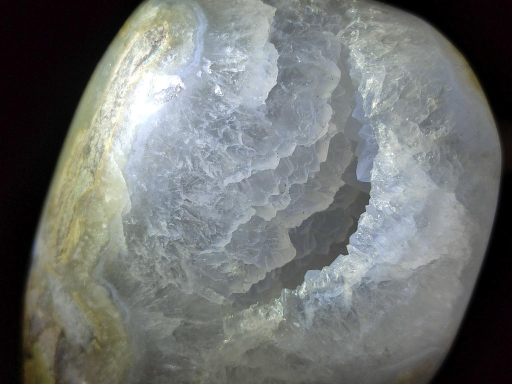Polished Blue Lace Agate Standing Display Pieces x 3 From Nsanje, Malawi - Toprock Gemstones and Minerals 