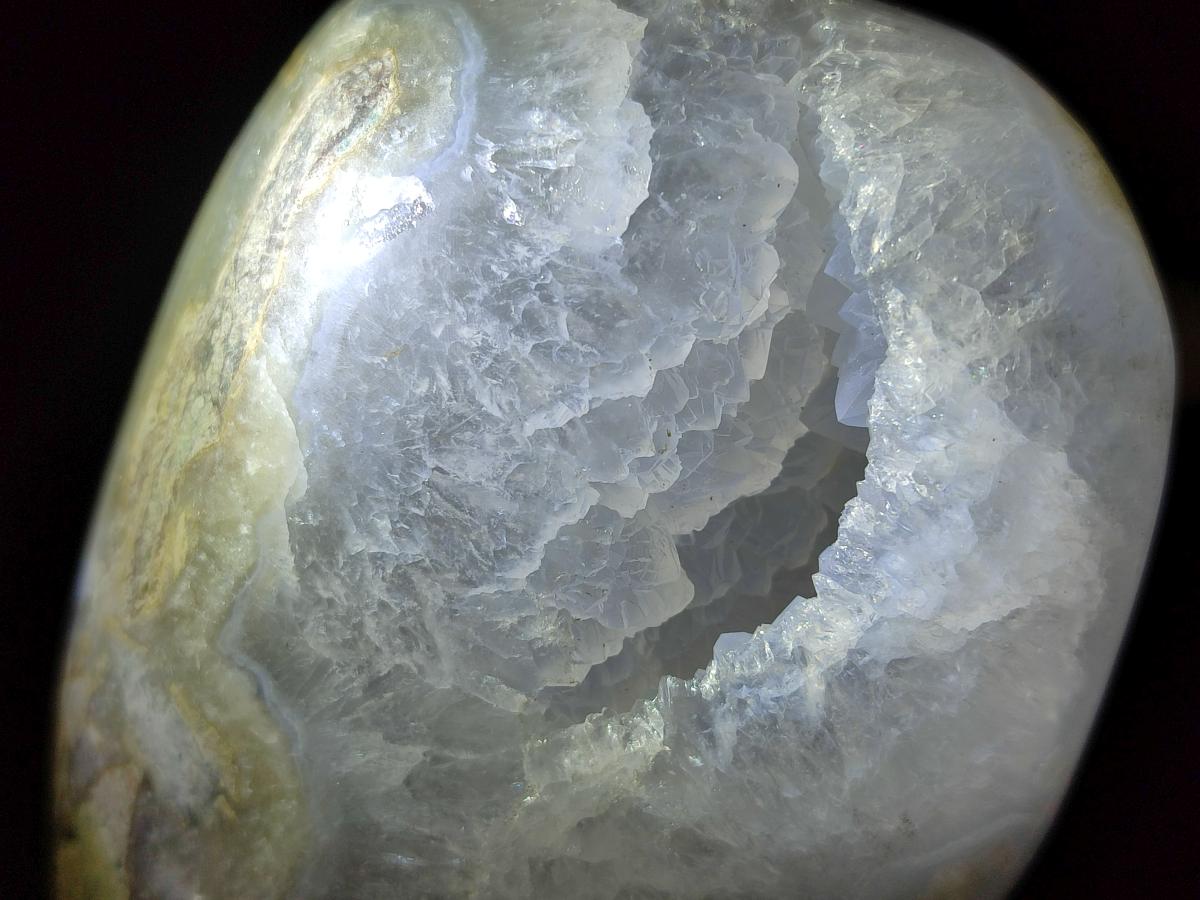 Polished Blue Lace Agate Standing Display Pieces x 3 From Nsanje, Malawi - Toprock Gemstones and Minerals 