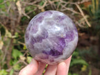 Polished Chevron Amethyst Spheres x 2 From Zambia - Toprock Gemstones and Minerals 