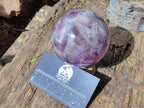 Polished Chevron Amethyst Spheres x 2 From Zambia - Toprock Gemstones and Minerals 