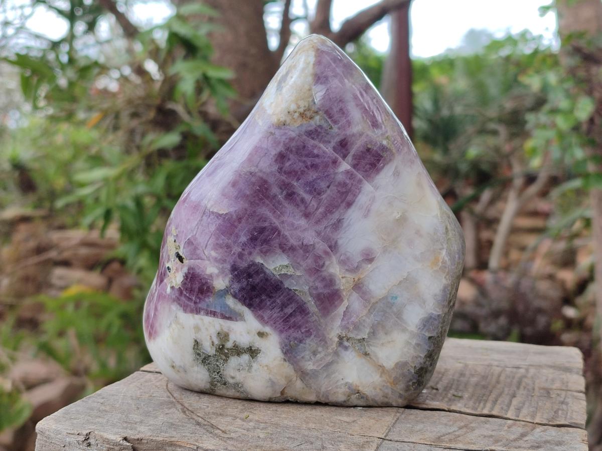 Polished Large Rare Anhydrite Standing Display Piece x 1 Tulear, Madagascar - Toprock Gemstones and Minerals 