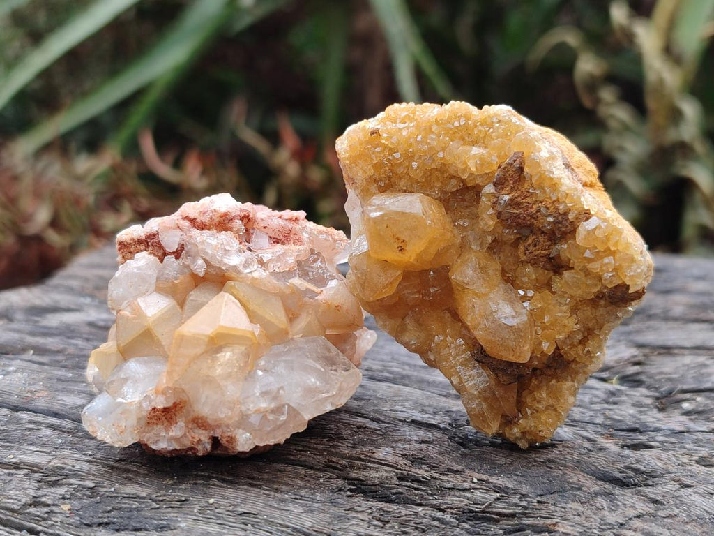 Natural Golden Limonite Quartz Clusters x 35 From Solwezi, Zambia - Toprock Gemstones and Minerals 