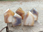 Polished Banded Agate House Shaped Slices x 12 From Madagascar - Toprock Gemstones and Minerals 