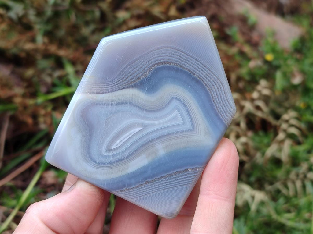 Polished Banded Agate House Shaped Slices x 12 From Madagascar - Toprock Gemstones and Minerals 