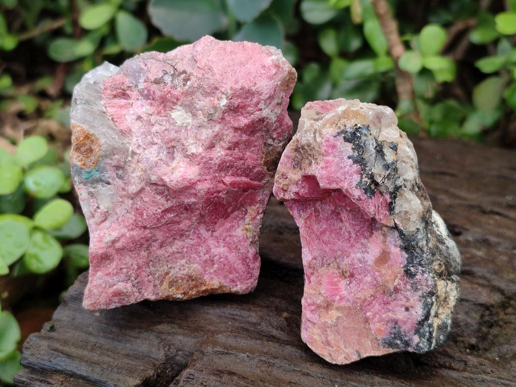 Natural Cobbed Rhodonite Specimens x 6 From Rhusinga, Zimbabwe - Toprock Gemstones and Minerals 