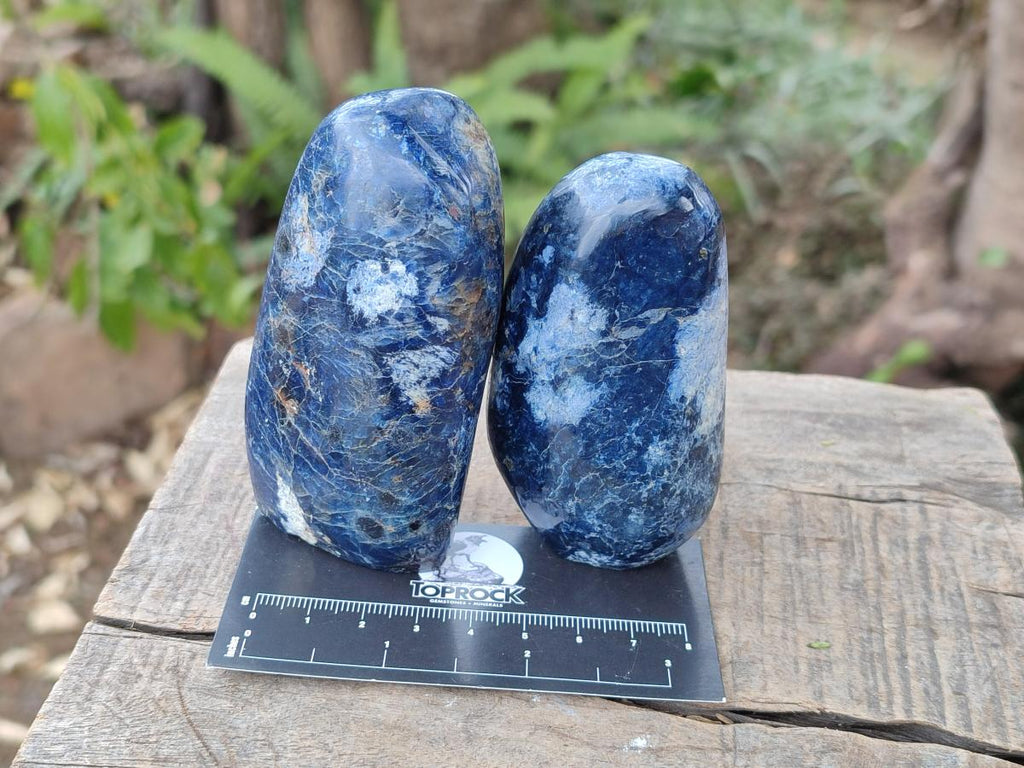 Polished Dumortierite Standing Display Pieces x 6 From Madagascar - Toprock Gemstones and Minerals 