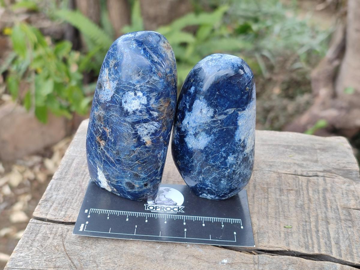 Polished Dumortierite Standing Display Pieces x 6 From Madagascar - Toprock Gemstones and Minerals 