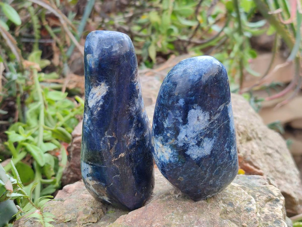 Polished Dumortierite Standing Display Pieces x 6 From Madagascar - Toprock Gemstones and Minerals 