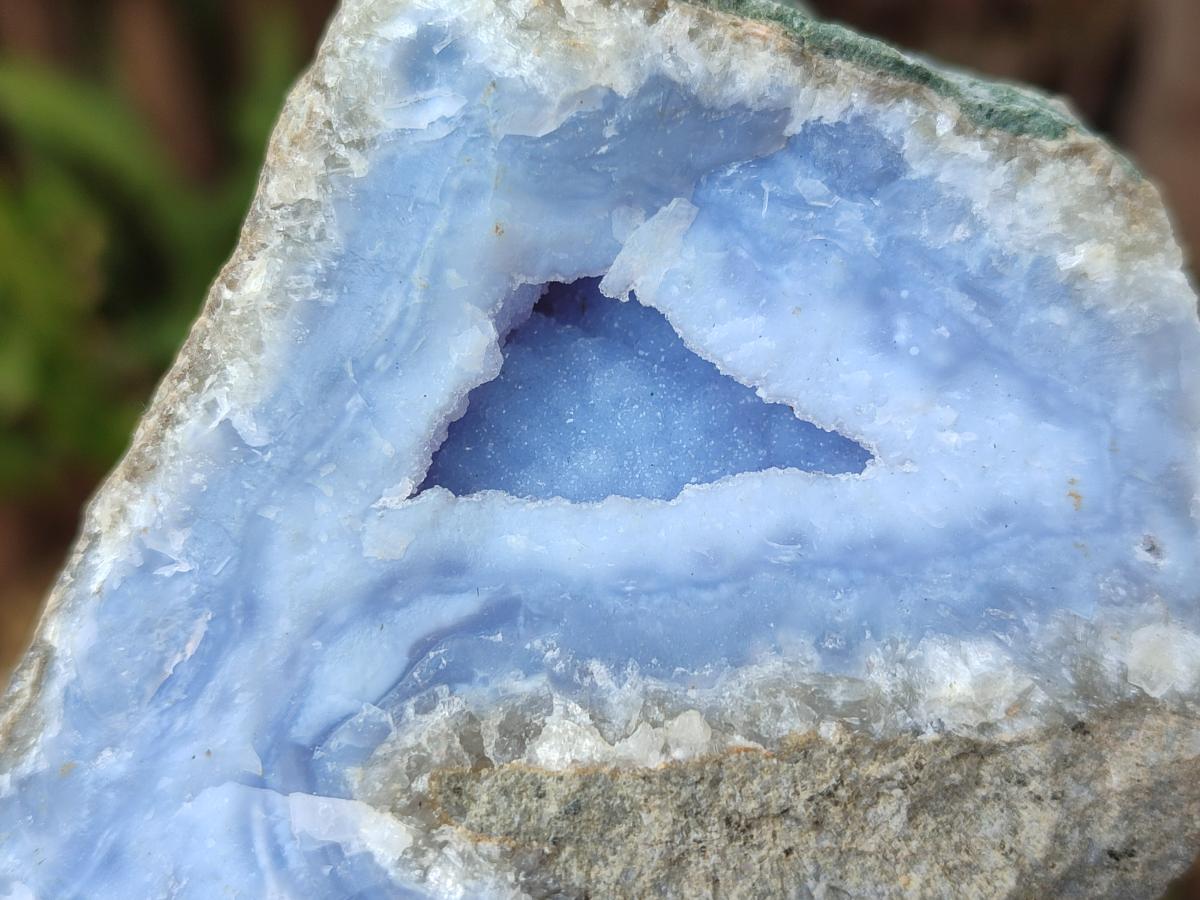 Natural Blue Lace Agate Geode Specimens x 6 From Nsanje, Malawi - Toprock Gemstones and Minerals 