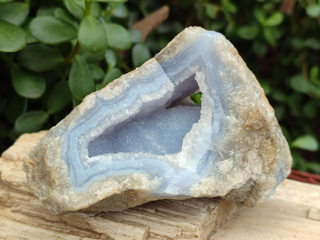 Natural Blue Lace Agate Geode Specimens x 6 From Nsanje, Malawi - Toprock Gemstones and Minerals 