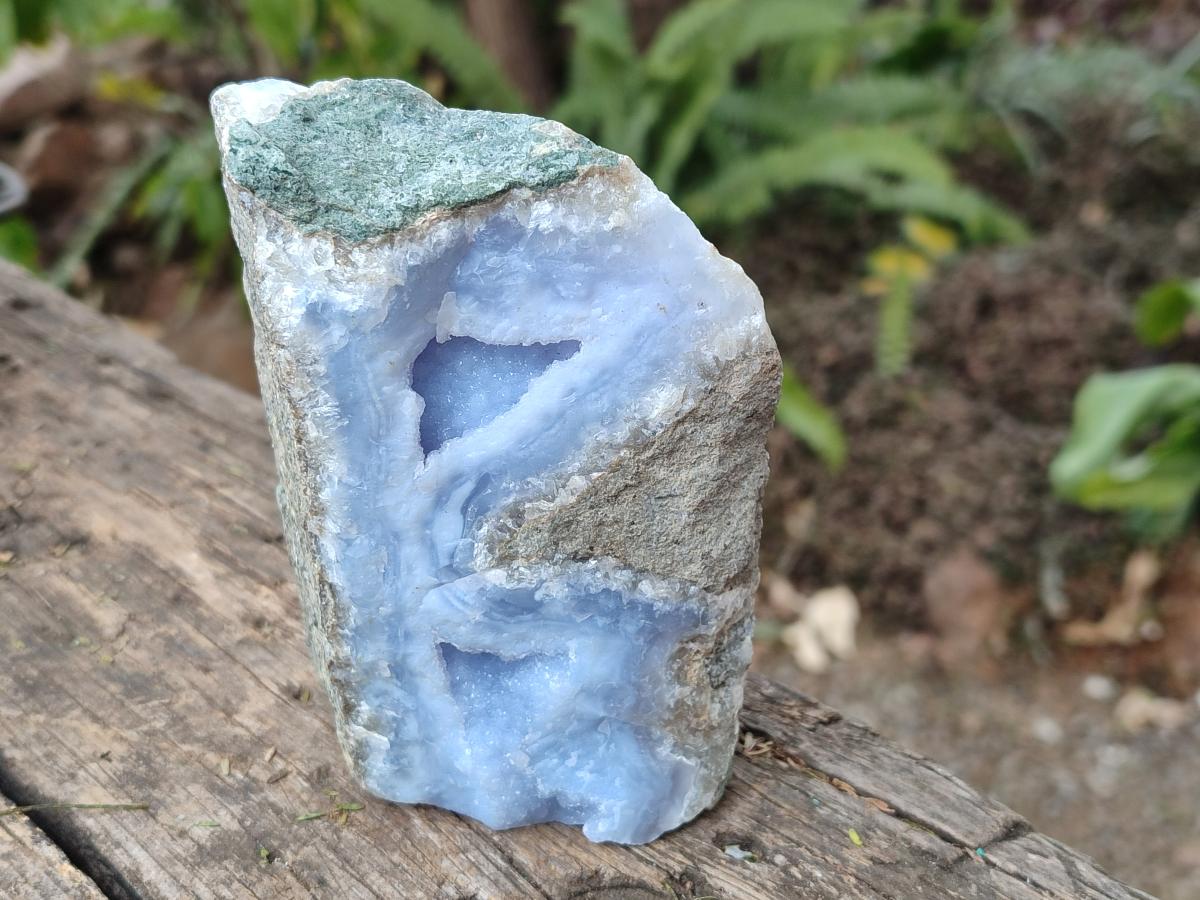 Natural Blue Lace Agate Geode Specimens x 6 From Nsanje, Malawi - Toprock Gemstones and Minerals 