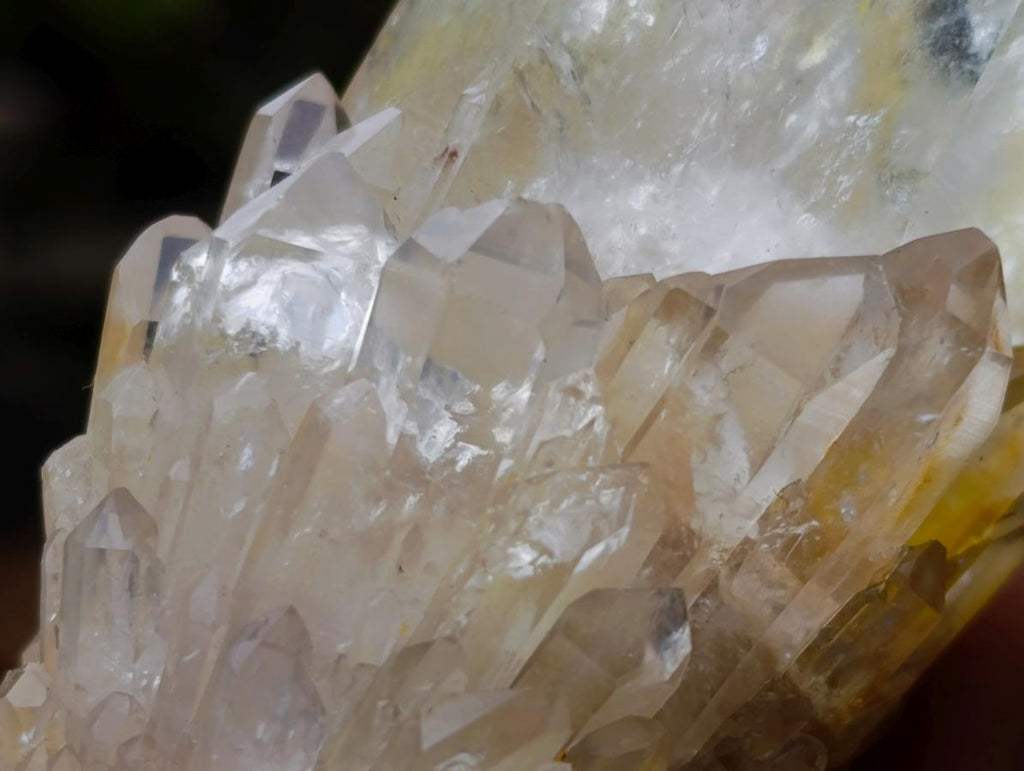 Natural Cascading Clear Champagne Citrine Quartz Crystals and Clusters x 12 From Luena, Congo - Toprock Gemstones and Minerals 