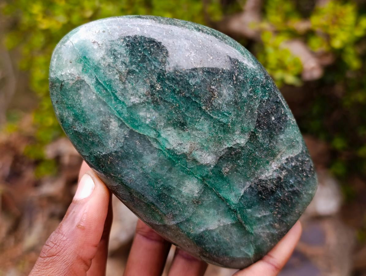 Polished Fuchsite Quartz Standing Display Pieces x 2 From Andakatany, Madagascar - Toprock Gemstones and Minerals 