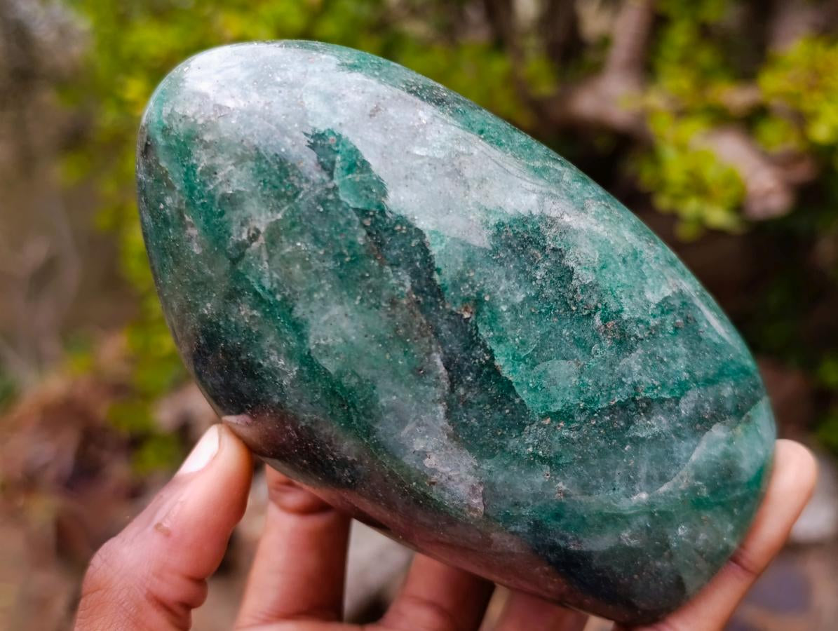 Polished Fuchsite Quartz Standing Display Pieces x 2 From Andakatany, Madagascar - Toprock Gemstones and Minerals 