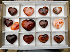 Polished Carnelian Agate Gemstone Hearts x 13 From Madagascar - Toprock Gemstones and Minerals 