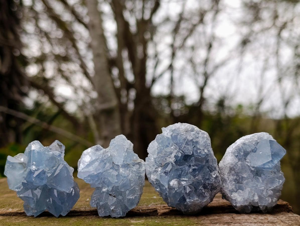 Natural Blue Celestite Specimens x 38 From Sakoany, Madagascar - Toprock Gemstones and Minerals 