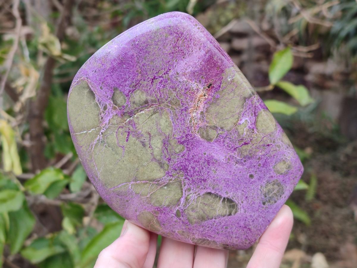 Polished Stichtite Standing Display Pieces x 2 From Barberton, South Africa - Toprock Gemstones and Minerals 