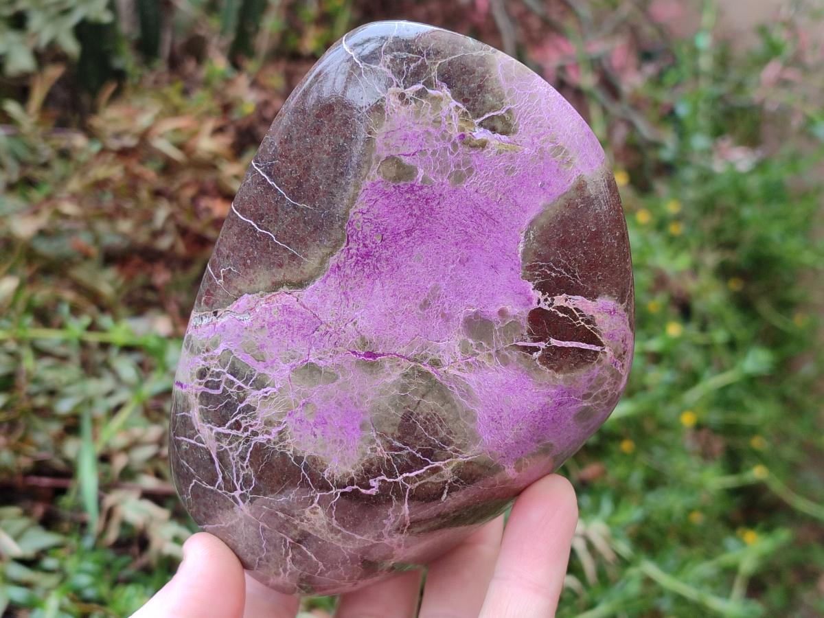 Polished Stichtite Standing Display Pieces x 2 From Barberton, South Africa - Toprock Gemstones and Minerals 