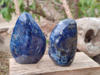 Polished Dumortierite Standing Display Pieces x 6 From Madagascar - Toprock Gemstones and Minerals 