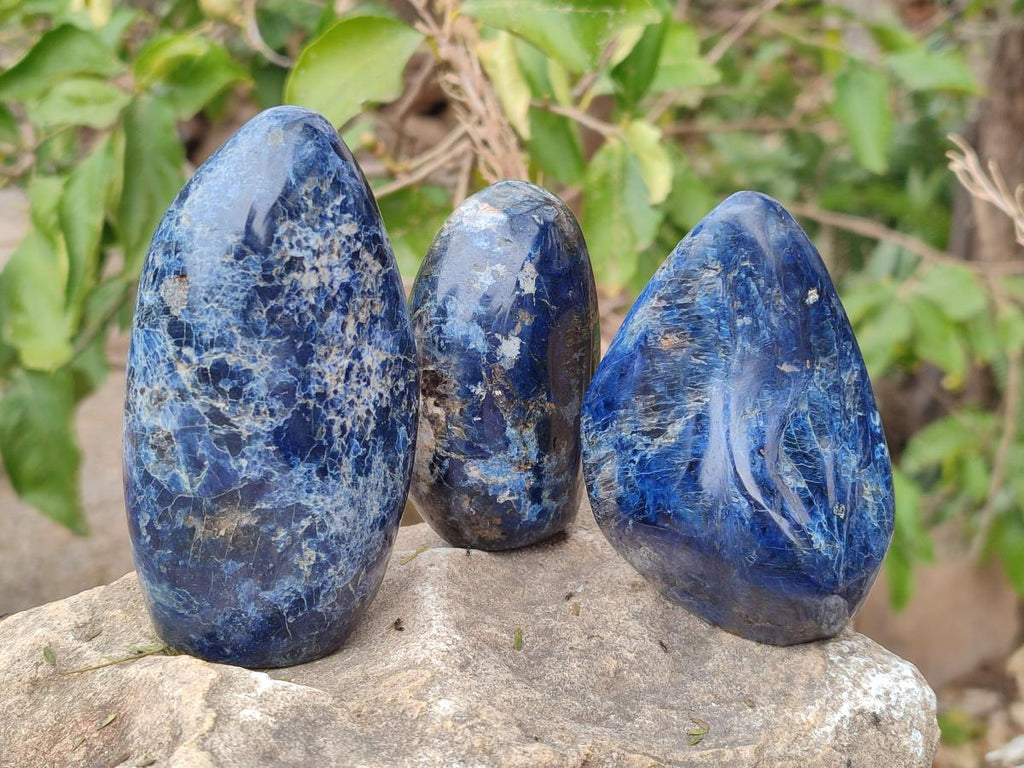 Polished Dumortierite Standing Display Pieces x 6 From Madagascar - Toprock Gemstones and Minerals 