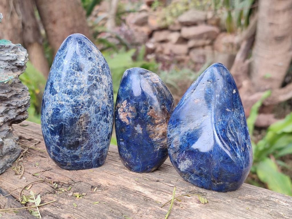 Polished Dumortierite Standing Display Pieces x 6 From Madagascar - Toprock Gemstones and Minerals 