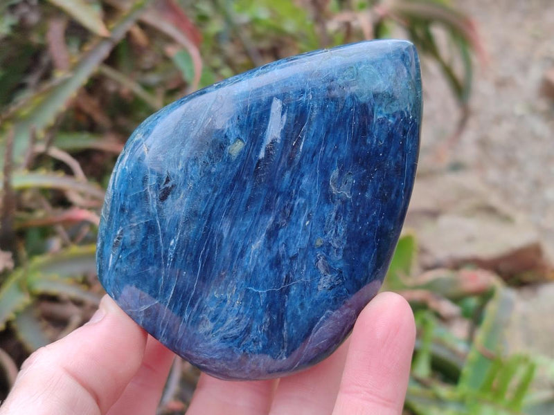 Polished Dumortierite Standing Display Pieces x 6 From Madagascar - Toprock Gemstones and Minerals 