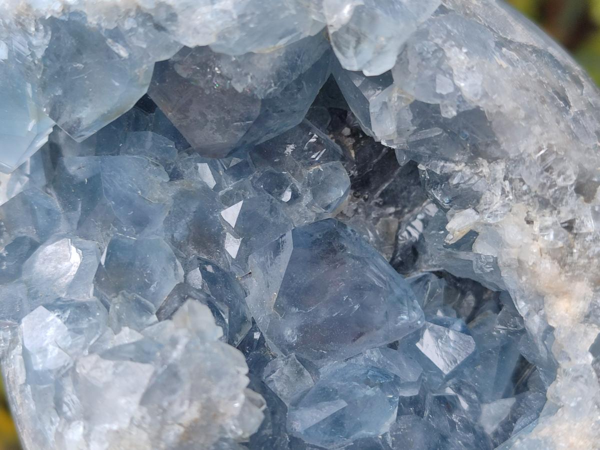 Polished and Natural Large Blue Celestite Egg x 1 From Sakoany, Madagascar - Toprock Gemstones and Minerals 