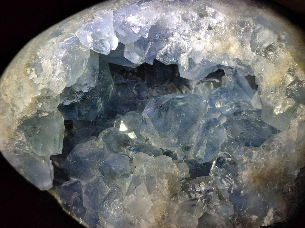 Polished and Natural Large Blue Celestite Egg x 1 From Sakoany, Madagascar - Toprock Gemstones and Minerals 