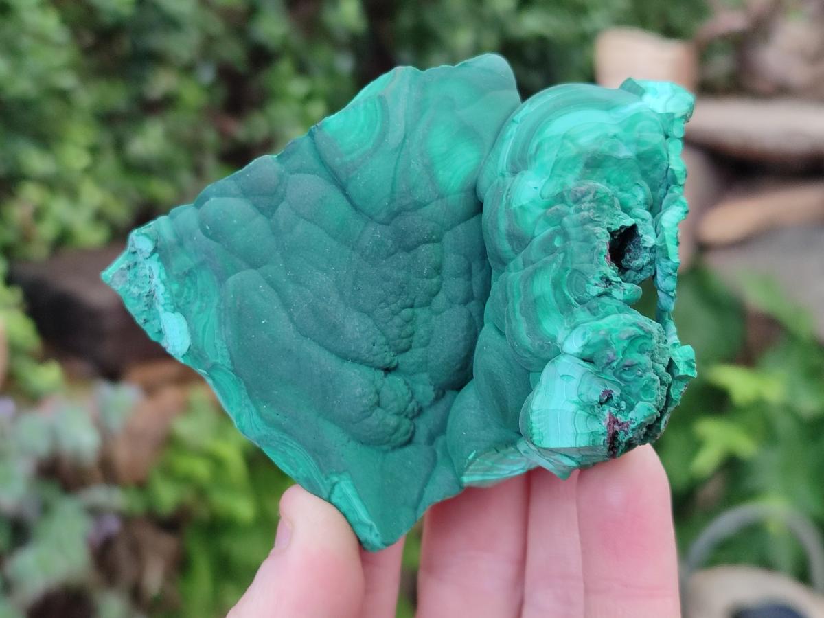 Natural Botryoidal Malachite Specimens x 2 From Congo - Toprock Gemstones and Minerals 