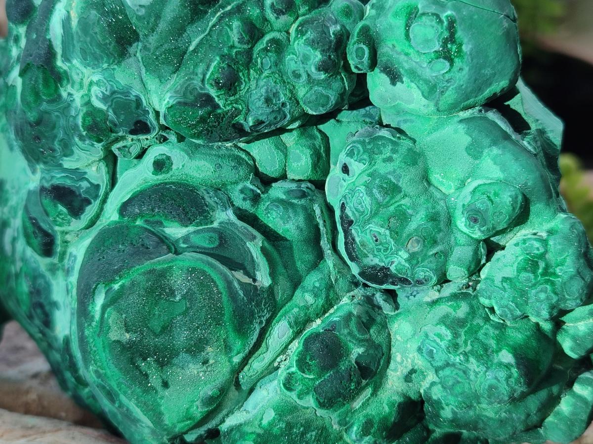 Natural Botryoidal Malachite Specimens x 2 From Congo - Toprock Gemstones and Minerals 