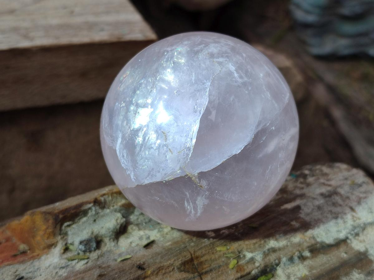 Polished Gemmy Star Rose Quartz Spheres x 3 From Madagascar - Toprock Gemstones and Minerals 