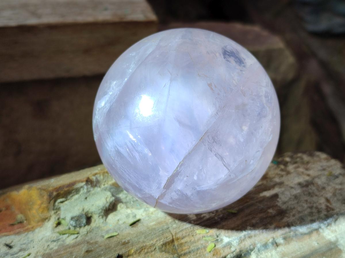 Polished Gemmy Star Rose Quartz Spheres x 3 From Madagascar - Toprock Gemstones and Minerals 