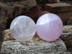 Polished Gemmy Star Rose Quartz Spheres x 3 From Madagascar - Toprock Gemstones and Minerals 