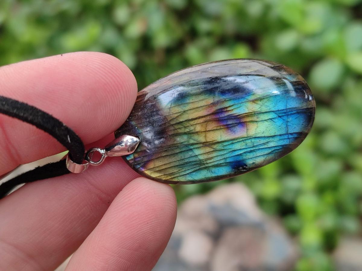 Hand Made Labradorite Necklaces x 12 From Madagascar - Toprock Gemstones and Minerals 