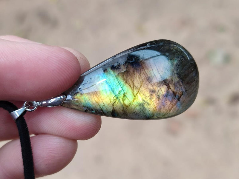 Hand Made Labradorite Necklaces x 12 From Madagascar - Toprock Gemstones and Minerals 