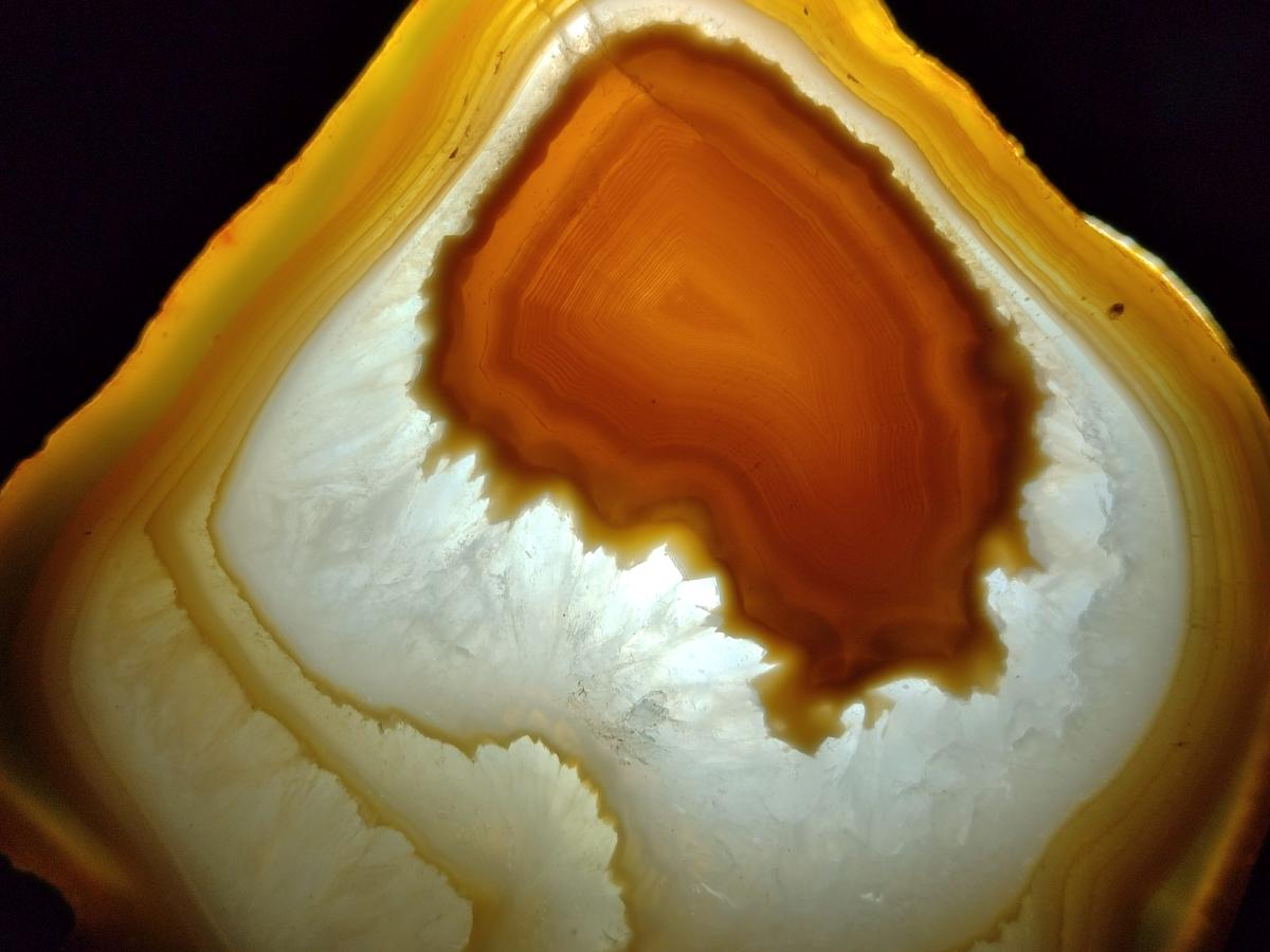Polished and Natural Large Banded Agate Slices with Natural Edging x 6 From Madagascar - Toprock Gemstones and Minerals 