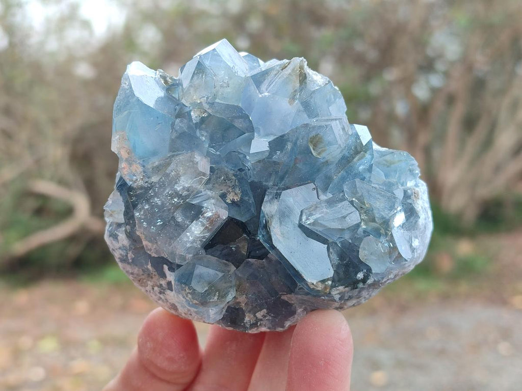 Natural Blue Celestite Geode Specimens x 23 From Sakoany, Madagascar - Toprock Gemstones and Minerals 