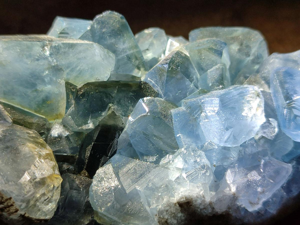 Natural Blue Celestite Geode Specimens x 23 From Sakoany, Madagascar - Toprock Gemstones and Minerals 