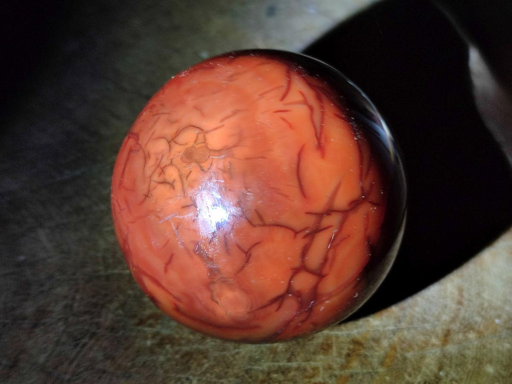 Polished and Natural Large Carnelian Agate Gemstone Spheres x 2 From Madagascar - Toprock Gemstones and Minerals 