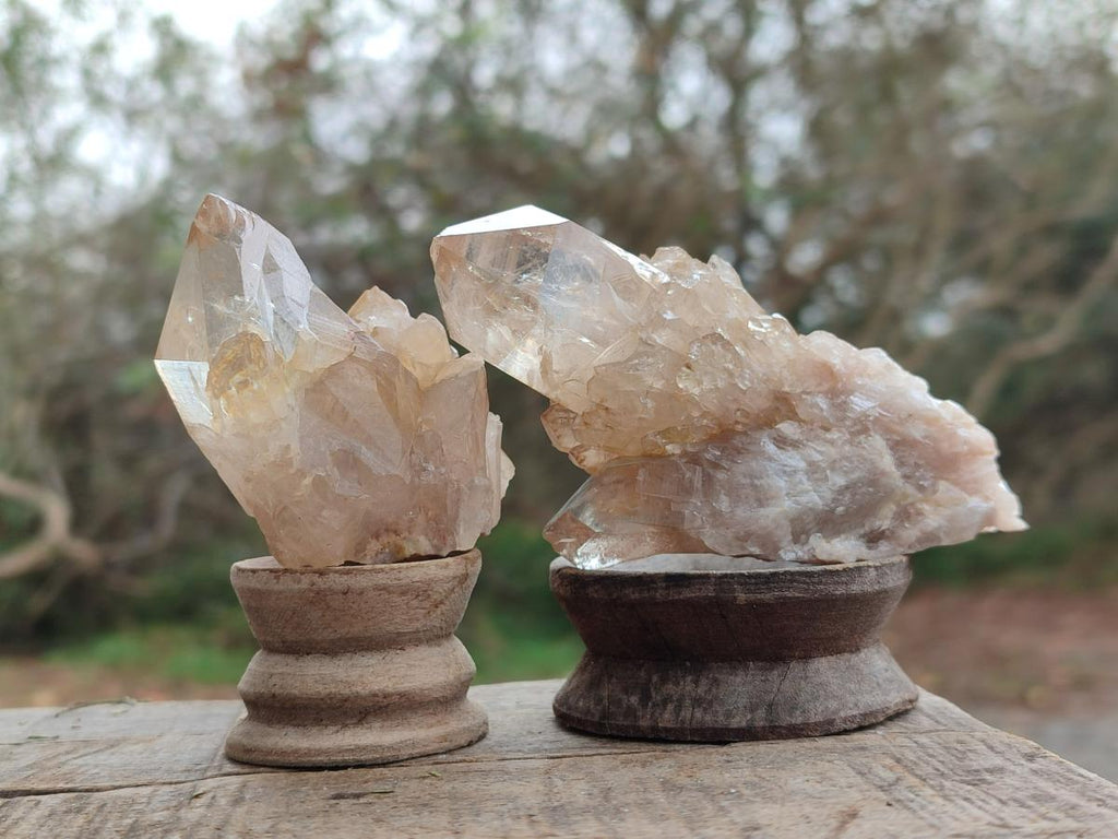 Natural Mixed Citrine and Luena Quartz Cascading Crystal Clusters x 12 From Luena, Congo - Toprock Gemstones and Minerals 