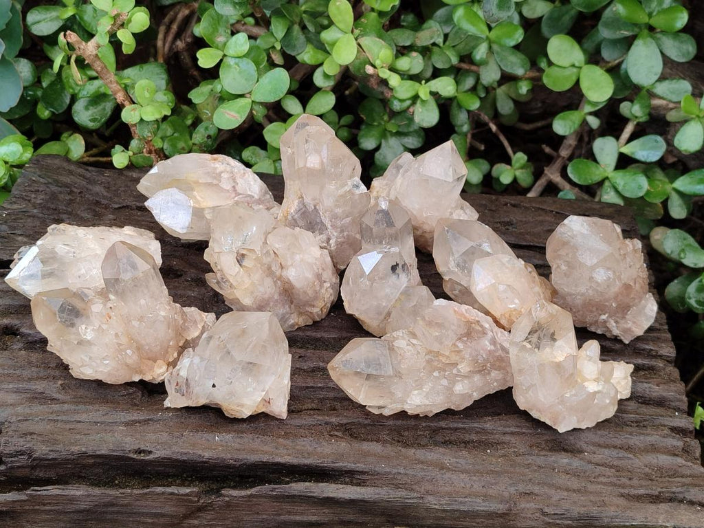 Natural Mixed Citrine and Luena Quartz Cascading Crystal Clusters x 12 From Luena, Congo - Toprock Gemstones and Minerals 