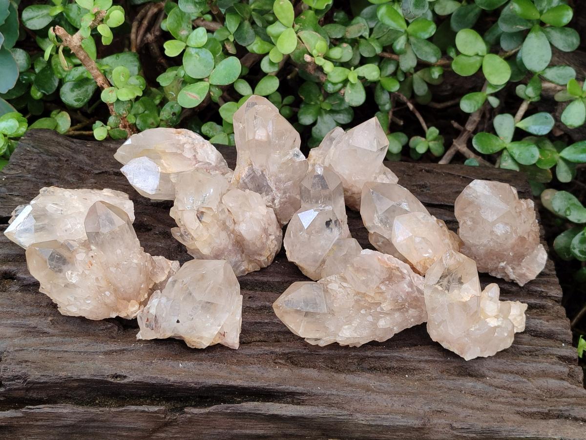 Natural Mixed Citrine and Luena Quartz Cascading Crystal Clusters x 12 From Luena, Congo - Toprock Gemstones and Minerals 