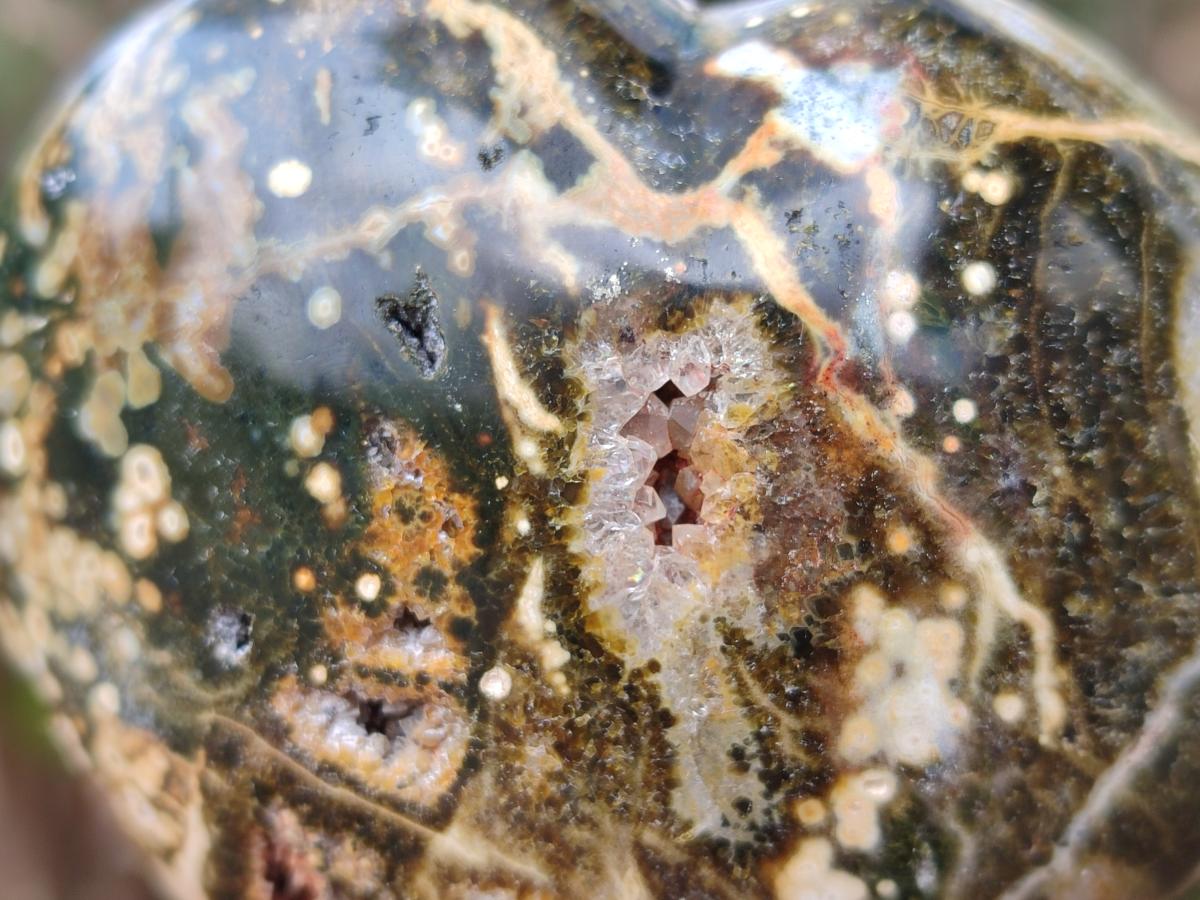 Polished Ocean Jasper Hearts x 4 From Northwest Coast, Madagascar - Toprock Gemstones and Minerals 